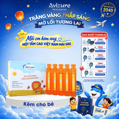 TPBVSK Kẽm Hữu Cơ Cho Bé Avisure ZinC Bé Ăn Ngon, Tăng Đề Kháng Hộp 30 ống