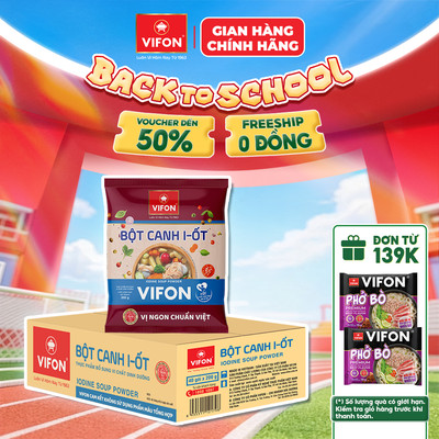 [VOUCHER HOT 10%] Thùng 40 gói Bột canh I-ốt VIFON 200gr/gói