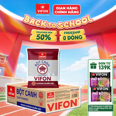 [VOUCHER HOT 10%] Thùng 40 Gói Bột Canh 14% VIFON 200g Gia Vị Súp Đậm Đà Bổ Sung Tỏi Ớt Tiêu