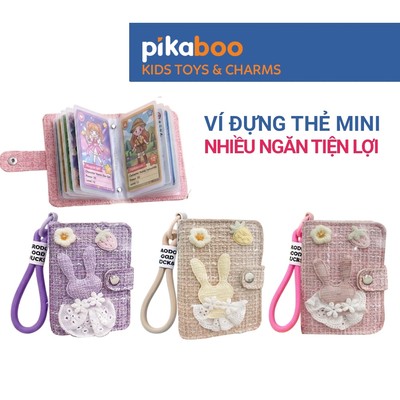Ví đựng thẻ mini cho bé Pikaboo, sưu tầm thẻ nhân vật, ví đựng card nhiều ngăn tiện lợi