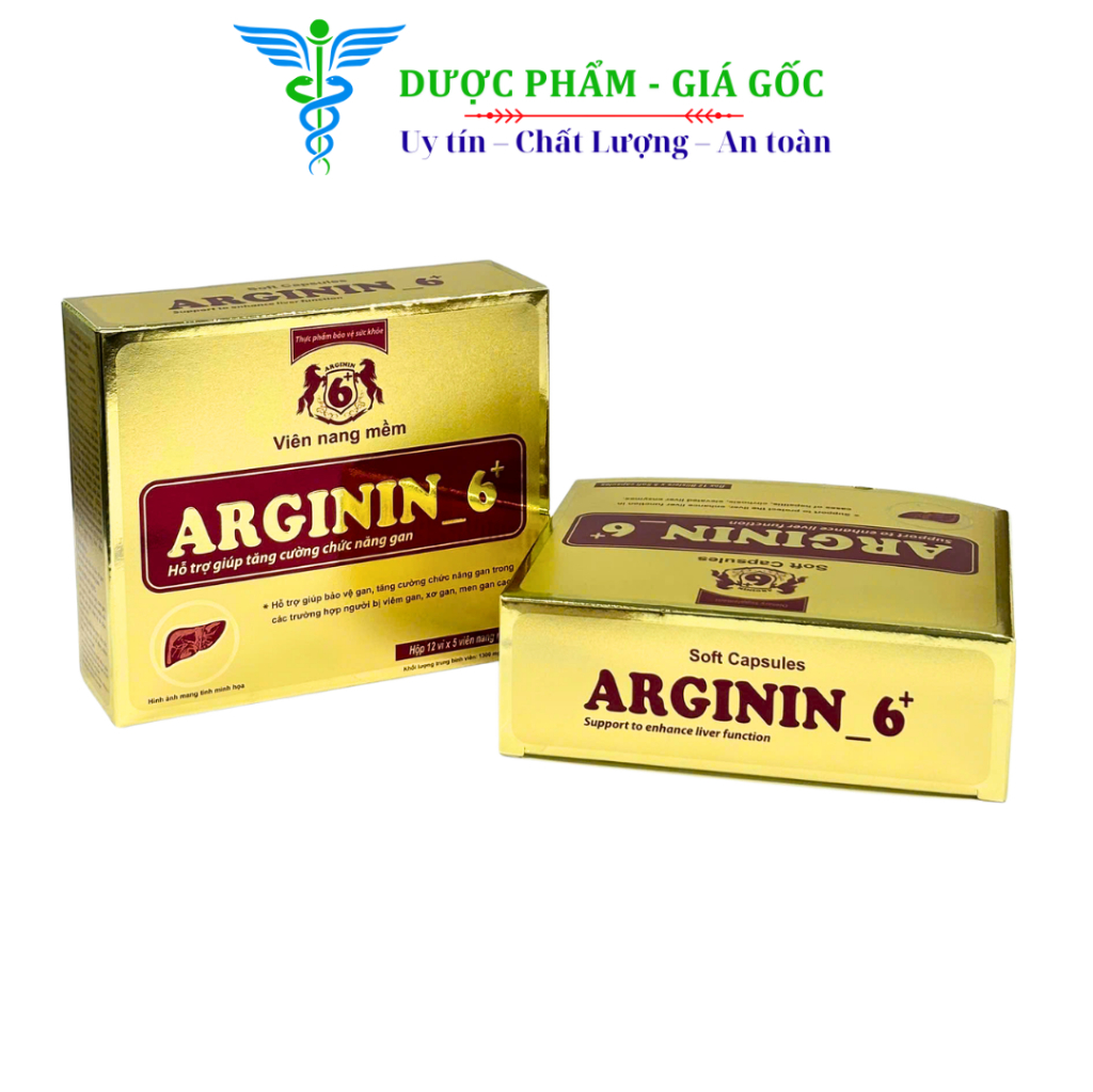 Viên Uống Bổ Gan ARGININ 6+ Hộp 60 viên_Hỗ Trợ Bảo Vệ Gan, Tăng Cường Chức Năng Gan