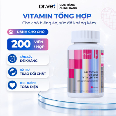 Viên Vitamin Tổng Hợp bổ sung Lentinan DrVET Cho Chó - tăng cường Sức Khỏe và Năng Lượng Bền Vững