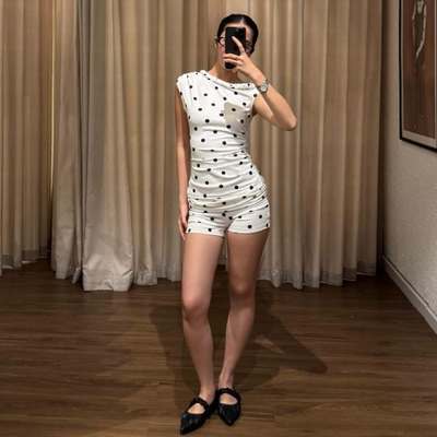 làminapparel - MINI DOT STRETCHY SHORTS