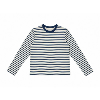 TUBYCATU Áo Thun Nữ Kẻ Sọc Tay Dài Blue Stripe Tee Chất Mềm Mại Tối Giản Dễ Phối