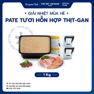 Chỉ Giao Hỏa Tốc | Pate Tươi Hỗn Hợp Thịt Cho Chó Mèo The Pet Viet Nam 1Kg Thịt Tươi Giàu Đạm