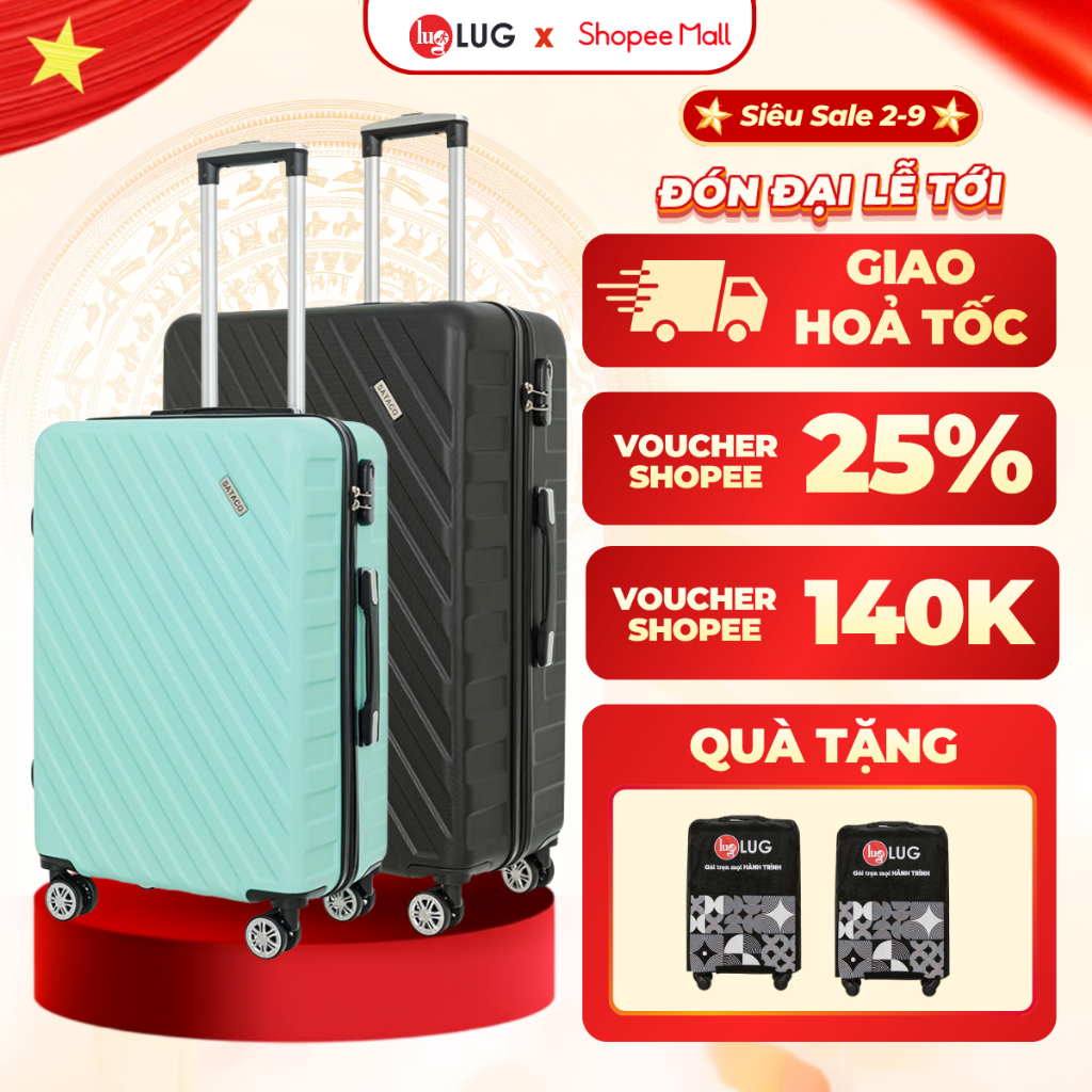 Combo 2 Vali Du Lịch SATACO MD24185: 20&24, 24&28, 20&28: Hạn Chế Trầy Xước, Khóa Số Bảo Mật An Toàn