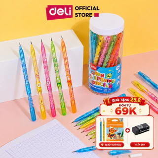 ????1-6.9 TẶNG 12 MÀU SÁP Combo 20 Bút Chì Khúc 2B Học Sinh Deli - Chì Đậm Hình Dễ Thương Cho Bé Tập Viết Vẽ Tranh