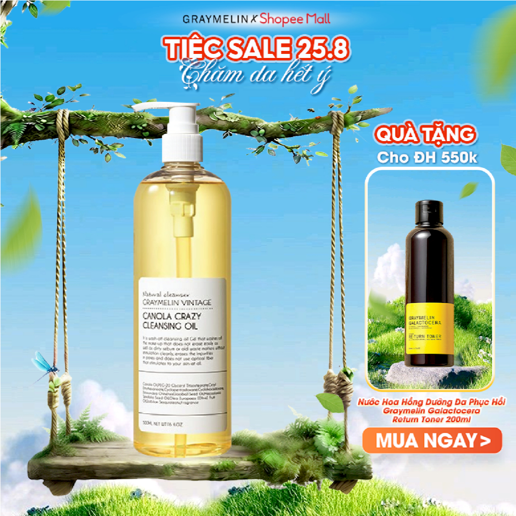 Dầu Tẩy Trang Hoa Cải GRAYMELIN Vintage Canola Crazy Cleansing Oil