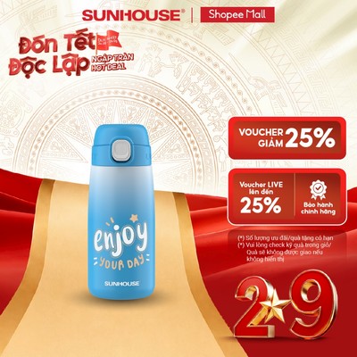 [OUTLET] Bình giữ nhiệt trẻ em GripPal 420ml Sunhouse KS-TU420GB - Inox 304 an toàn - Giữ nhiệt 8-10h