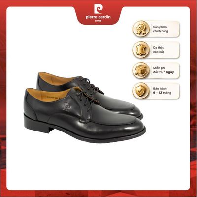 Giày tây nam Pierre Cardin dáng derby, da bò thật nappa, đế cao su chống trượt, thiết kế sang trọng - mã 348