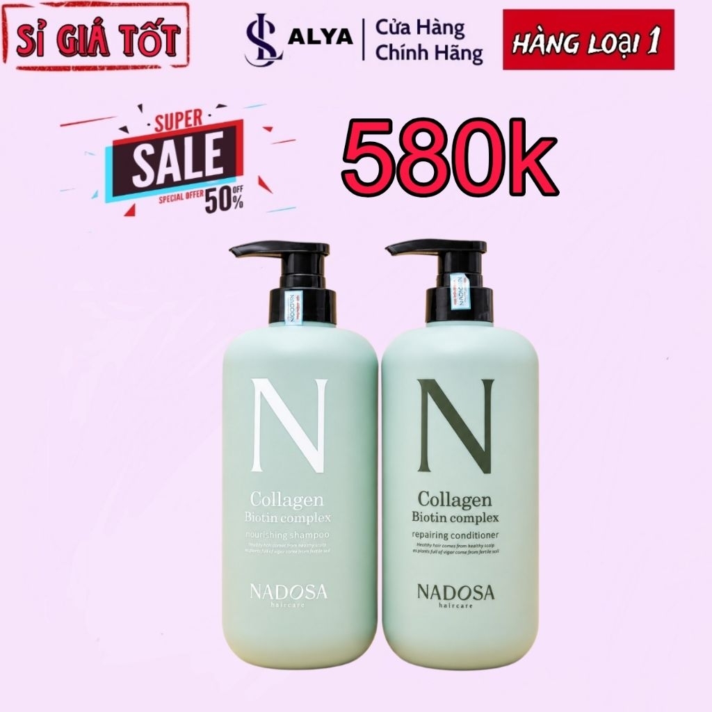 (Hàng salon) Cặp dầu gội xả NADOSA 800ML siêu mượt lưu hương dài lâu