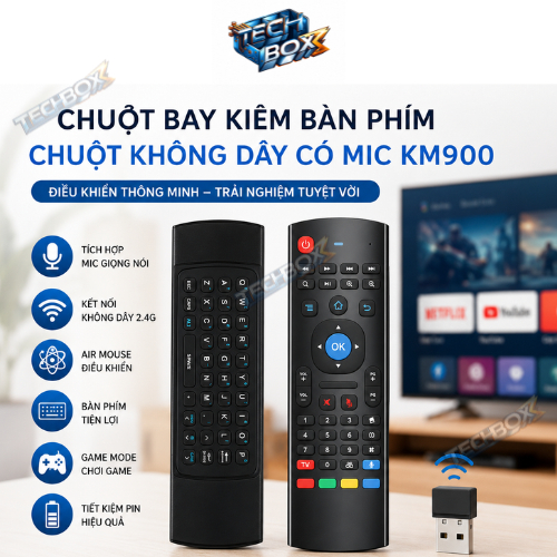 REMOTE AIR MOUSE KM900 CÓ GIỌNG NÓI