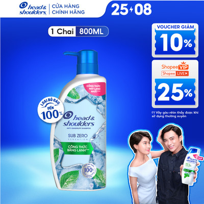 Dầu Gội Sạch Gàu HEAD & SHOULDERS Sub Zero Băng Lạnh - Chai 800ml