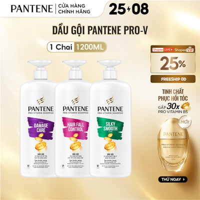 Dầu Gội PANTENE Pro-V Ngăn Rụng Tóc/ Phục Hồi Hư Tổn/ Suôn Mượt Óng Ả - Chai 1200ML