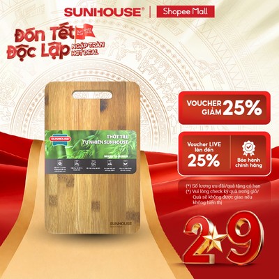 Thớt tre tự nhiên SUNHOUSE KS-CH3522B
