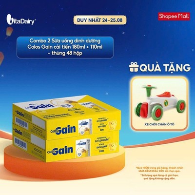 [COMBO MIX 2 THÙNG 110ml+180ml] Sữa uống dinh dưỡng Colos Gain cải tiến - Hỗ trợ tăng cân, tăng cường đề kháng