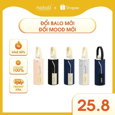 Túi đựng bình giữ nhiêt NATOLI, chất vải dày dặn có quai xách đựng ly cốc, bình nước cao cấp BST Sturdy Bottle Pouch T29