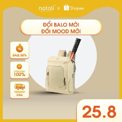 Balo cầu lông thể thao NATOLI đựng giày, đựng vợt cầu lông, chống nước cao cấp BST ProSport Backpack B26