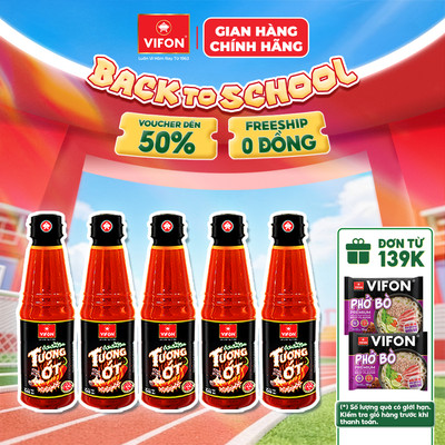 [Hỏa Tốc + Voucher 10%] Set 2/ Set 5 Tương Ớt Cay Bùng Nổ VIFON 500ml/ Chai Nước Sốt