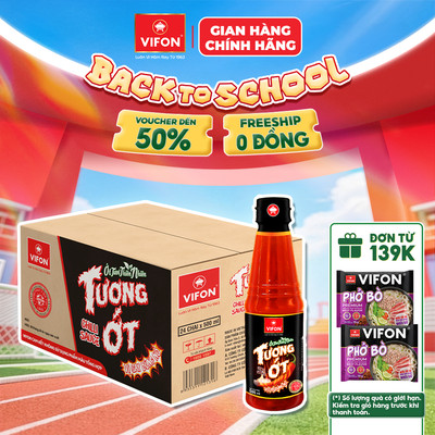 [VOUCHER HOT 10%] Thùng 24 Tương ớt VIFON VỊ BÙNG NỔ  500ml/chai
