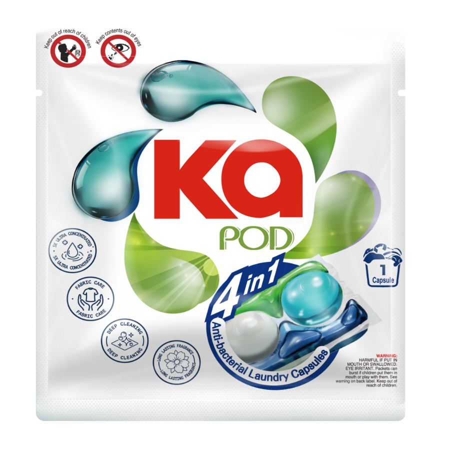 Túi viên giặt xả Kapod 4IN1 kháng khuẩn, làm sạch (1 viên)