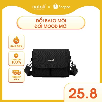 Túi đeo chéo nam nữ Thương hiệu Natoli nhiều ngăn đi chơi đi học cao cấp BST Energetic CrossBag T12