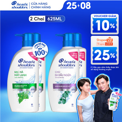 Combo 2 Dầu Gội Sạch Gàu HEAD&SHOULDERS - Chai 625ML x2