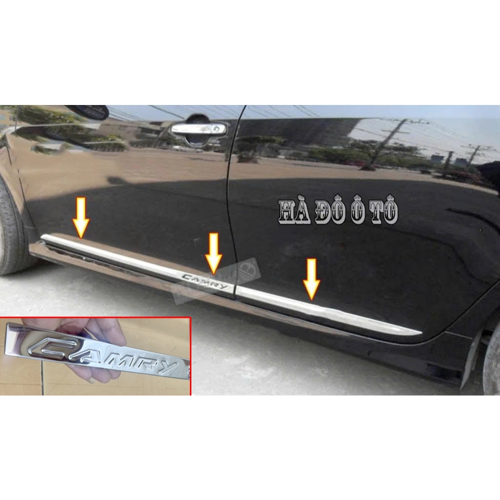 Nẹp Sườn Camry 2007 2008 2009 2010 2011 ( Lắp Cho Bản Chưa Có ) - Bộ 4 Nẹp Sườn Cửa Toyota Camry