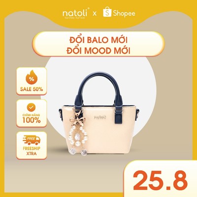 Túi đeo chéo da cầm tay NATOLI, túi xách mini đeo chéo chống nước cao cấp BST Chic Mini Tote T32
