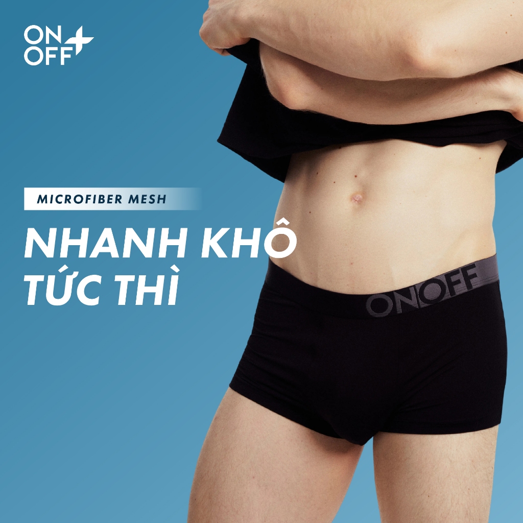 ONOFF TRAINING | Quần lót thể thao, tập luyện nam dáng trunk siêu nhẹ chỉ từ 30g Microfiber mesh mản