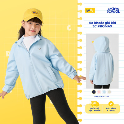 Áo Khoác Gió Trẻ Em 3C Promax YODY cản gió cản bụi KCJA25F093