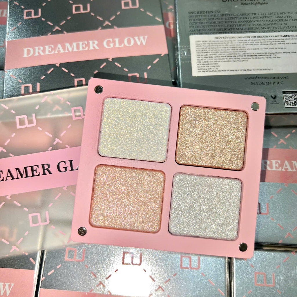 Phấn bắt sáng nhũ Dreamer UMI Glow 4 ô-hàng cty