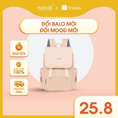 Balo laptop nữ NATOLI chống nước, nhiều ngăn đựng laptop đi học cao cấp - BST Everyday Utility Backpack B19