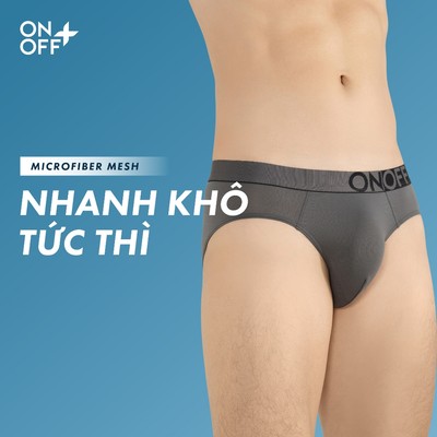 ONOFF TRAINING | Quần lót thể thao, tập luyện nam tam giác brief siêu nhẹ chỉ từ 30g Microfiber mesh mảnh mềm thoáng