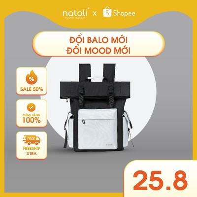 Balo leo núi đi du lịch NATOLI chất vải canvas nhiều ngăn thể thao cao cấp BST FOLD BACKPACK B10