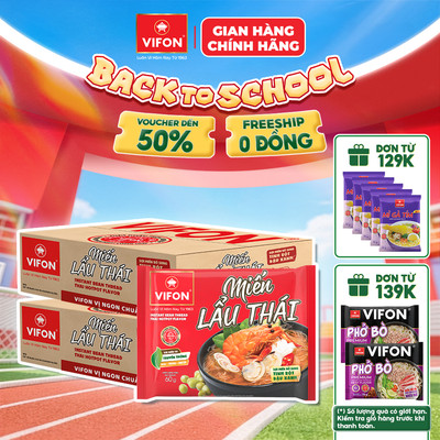 [COMBO SỐC] Combo 2 Thùng 48 Gói Miến VIFON 58g-60g (Vị Lẩu Thái/ Măng Vịt/ Sườn Heo) Sợi Dai
