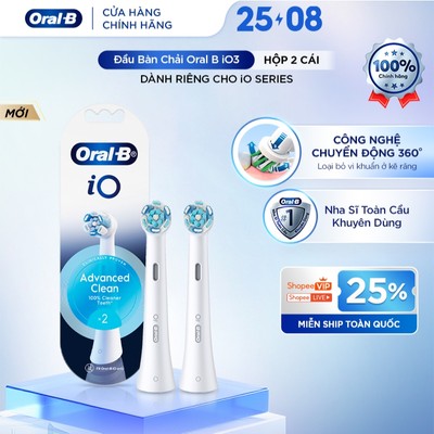 [MỚI 2026] Đầu Bàn Chải Điện ORAL B iO3 Chính Hãng 100%, Sạch Sâu, Công Nghệ Bảo Vệ Nướu Chủ Động
