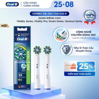 [CHÍNH HÃNG 100%] COMBO 2 - 4 - 6 Đầu Bàn Chải Điện Thay Thế ORAL B, BH 1 ĐỔI 1, Chuyển Động 3 Chiều, Chống Nước iPX7