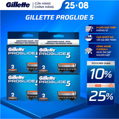 [V] - Combo 4 Hộp Lưỡi Dao Cạo GILLETTE Proglide 5 - Hộp 2 lưỡi