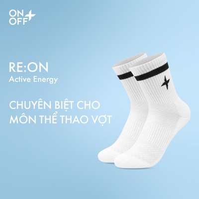 RE:ON | Tất thể thao racket unisex cổ trung dành cho các môn vợt pickelball, cầu lông, tennis..ONOFF 15AQ26A580