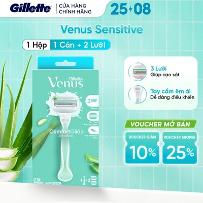 Dao Cạo Cho Phụ Nữ GILLETTE VENUS Với Nhiều Mùi Hương Từ Chiết Xuất Nha Đam Dịu Nhẹ/ Hương Hoa Trà Trắng/ Berry/ Smooth/