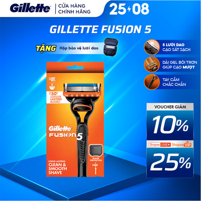 [LS] [MỚI] Dao Cạo Râu GILLETTE FUSION 5 - Cạo Sát Đỉnh Cao, Êm Mượt Bảo Vệ Da