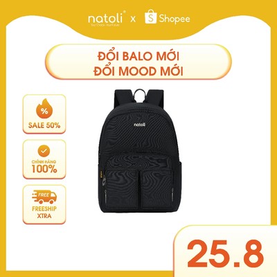 Balo thời trang nam nhiều ngăn NATOLI vải canvas balo sinh viên basic kháng nước - Old School Backpack B5