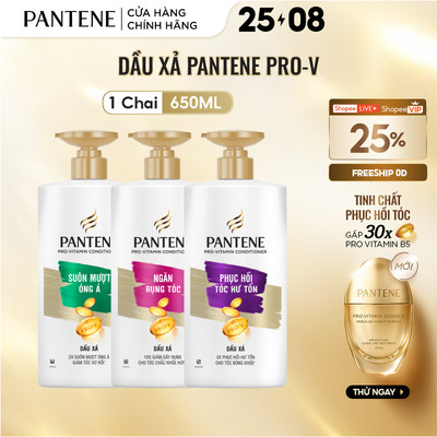 [LS] Dầu Xả PANTENE Pro-V Ngăn Rụng Tóc/ Phục Hồi Hư Tổn/ Suôn Mượt Óng Ả - Chai 650ML