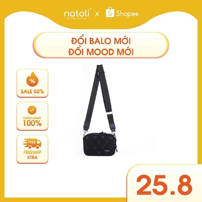 Túi đeo chéo nam nữ thương hiệu NATOLI chất vải canvas chống nước tốt - BST FLEX  CROSS BAG T15