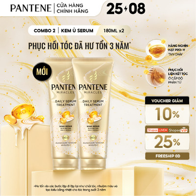 [LS] Combo 2 Kem Ủ Tóc Serum PANTENE Miracles Phục Hồi Liên Kết Tóc - Tuýp 180MLx2