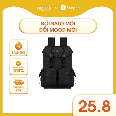 Balo nam nữ đi học Thương hiệu NATOLI nhiều ngăn kháng nước cao cấp - WOLFI BACKPACK B7