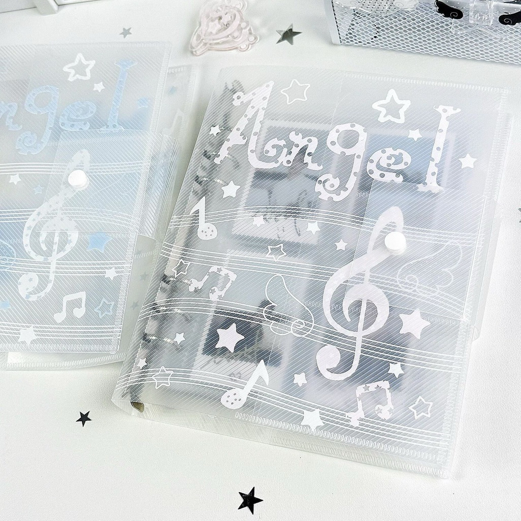 Binder A5 Trong Suốt Angel, Bìa Binder Lưu Trữ  Tài Liệu, Sưu Tầm Ảnh Thẻ Decor Cánh Thiên Thần Nốt 