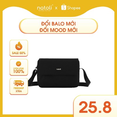 Túi đeo chéo đi học thương hiệu NATOLI đi làm du lịch bản to chống nước cá tính Casual Cross T2