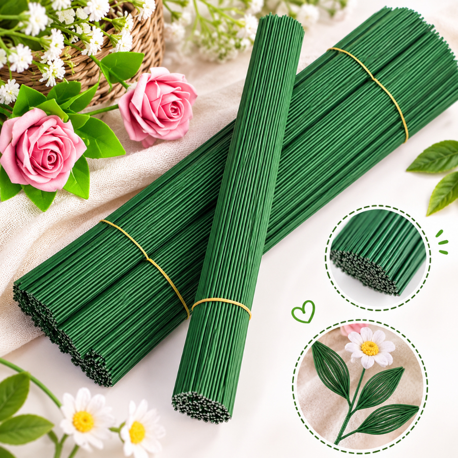 Combo 10 Cành Kẽm Làm Hoa Ladyco - Kẽm Làm Hoa Giấy, Nhựa, Len, Sáp Dài 40cm